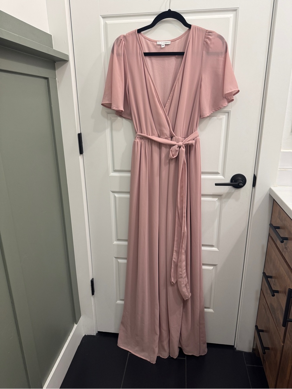 Baltic Born Dusty Pink Wrap Maxi Dress